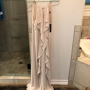 Nude Tone Ruffle BCBG Maxi